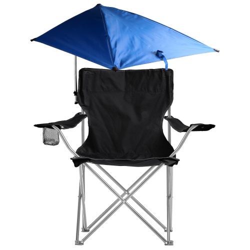 Foldable Beach Chair with Detachable Umbrella Armrest Adjustable Canopy Stool with Cup Holder Carry Bag for Camping Poolside Travel Picnic Lawn Chair Foldable Beach Chair with Detachable Umbrella Armrest Adjustable Canopy Stool with Cup Holder Carry Bag for Camping Poolside Travel Picnic Lawn Chair
