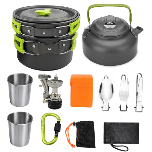 Portable Folding Cookware Set For Outdoor Barbecue Camping Trip Cookware Portable Folding Cookware Set For Outdoor Barbecue Camping Trip Cookware